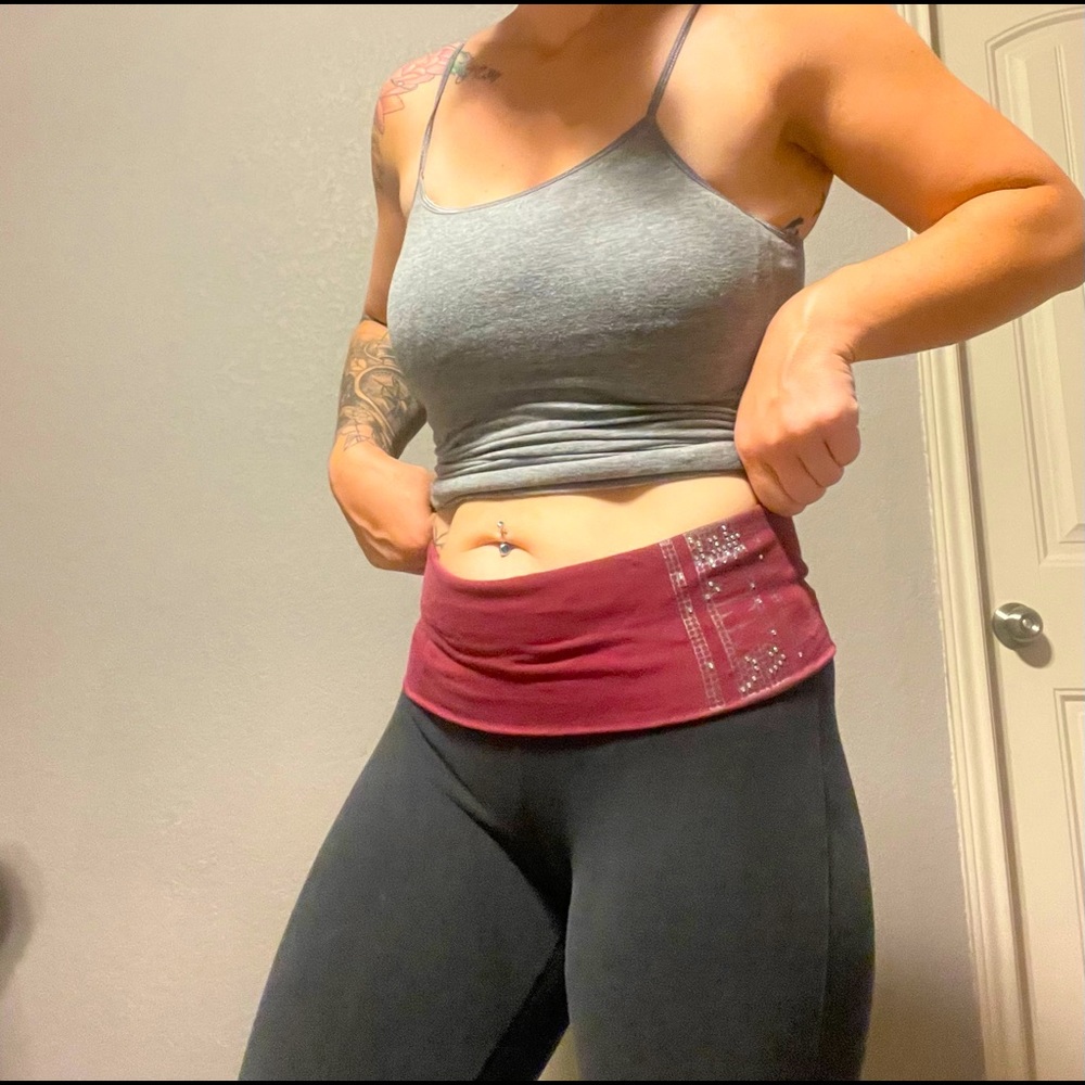Pink boot cut leggings